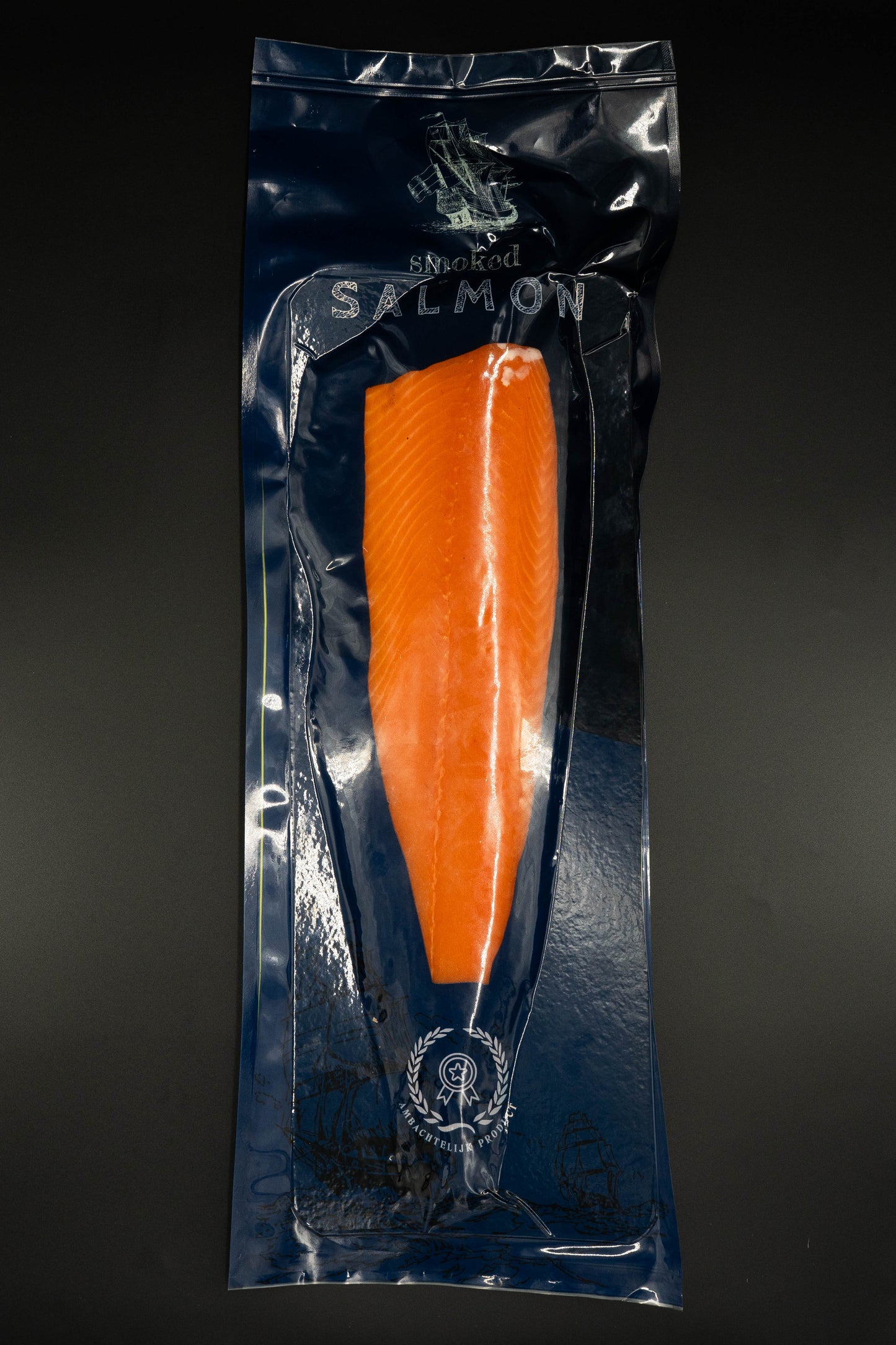 Koud gerookte zalmzijde gevacumeerd 1000g