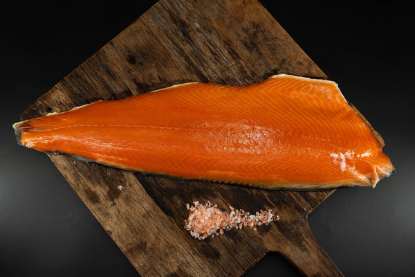 Warmgerookte zalmzijde gevacumeerd 1100g