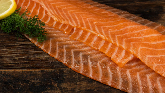 Koudgerookte zalm lang gesneden